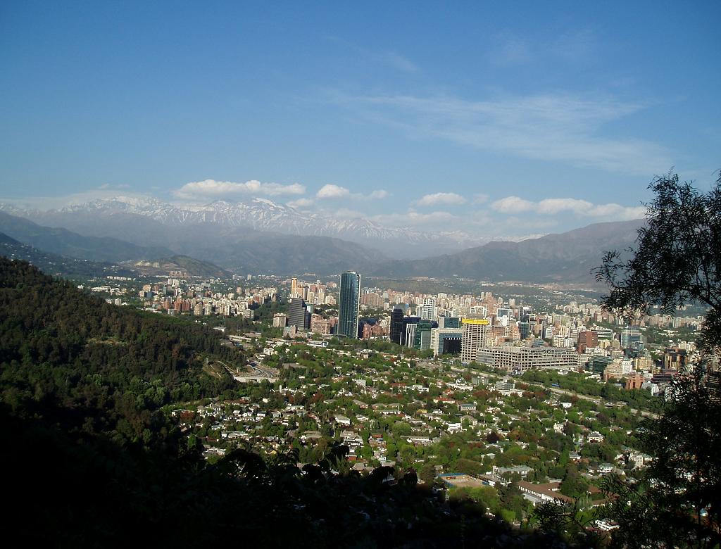 Santiago vista a distância durante passeio com os colegas chilenos